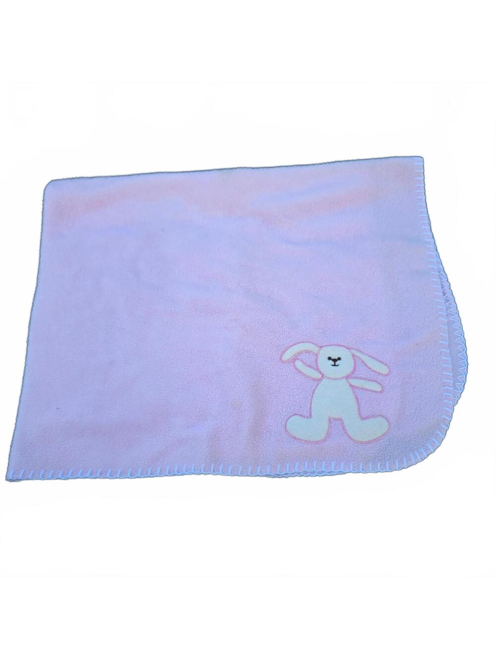 Blankets & Beyond Pink Bunny Rabbit Security Blanket Lovie Lovey VTG Y2K Fleece